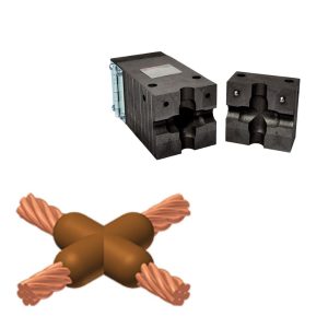 Molde tipo cable-cable 185-185 horizontal X soldadura exotermica.